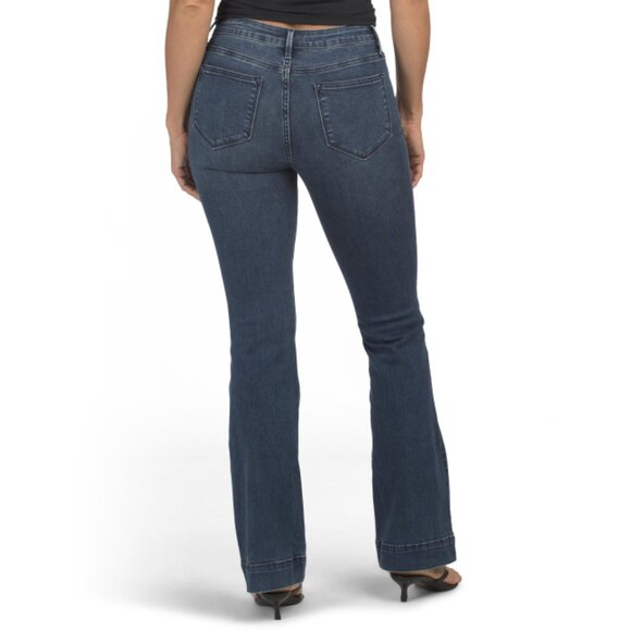 DRIFTWOOD JEANS Medium Wash Wyatt Denim Jeans With Matte Brass Tone Buttons - Picture 2 of 2